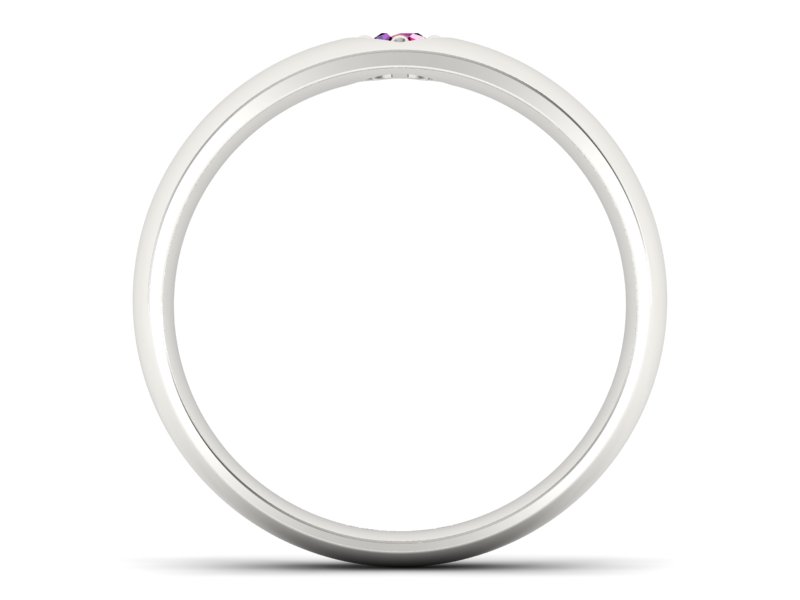 Złoty pierścionek z rubinem białe złoto - p16052br - 2