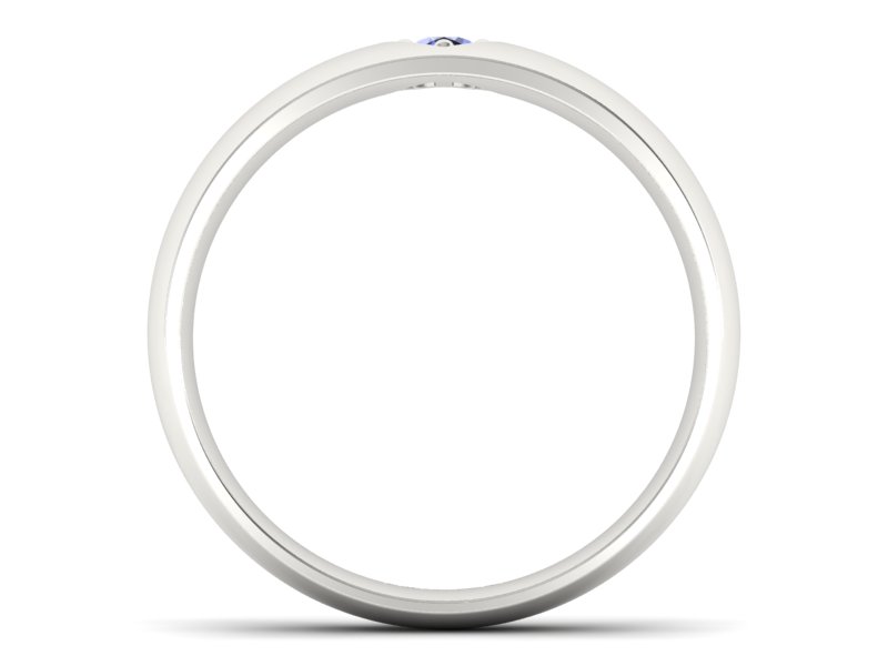 Złoty pierścionek z tanzanitem białe złoto - p16052bt - 2