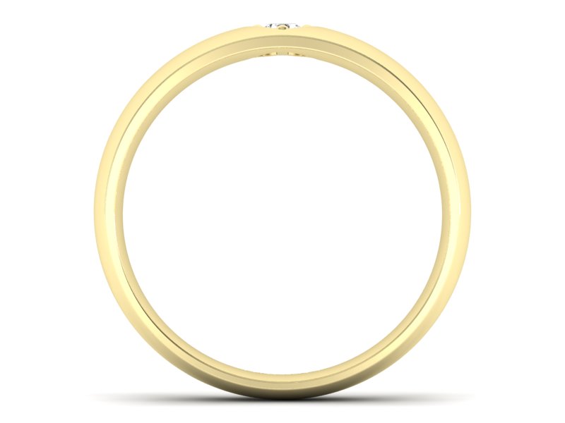 Złoty pierścionek z brylantem żółte złoto - p16052z - 2