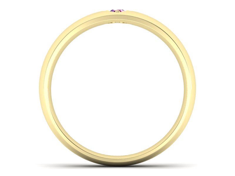 Pierścionek zaręczynowy z rubinem w żółtym złocie - p16052zr - 2