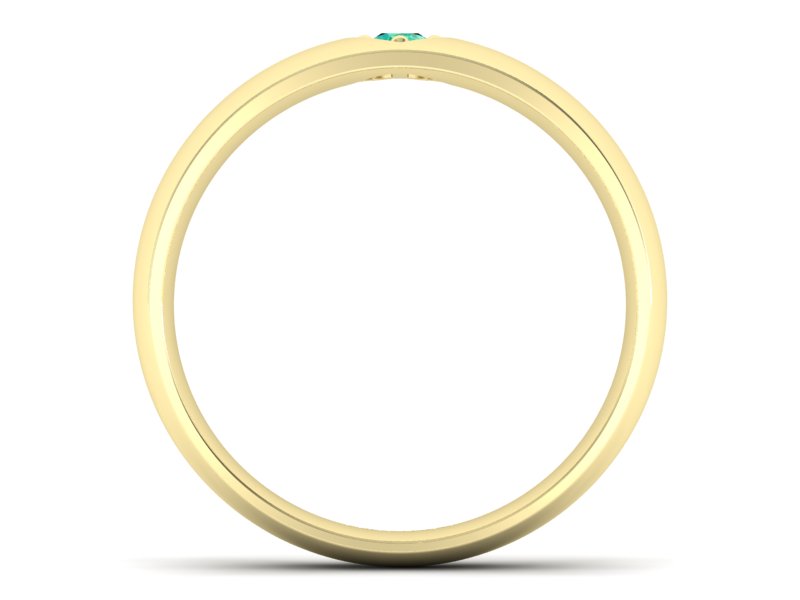 Złoty pierścionek ze szmaragdem żółte złoto - p16052zsm - 2