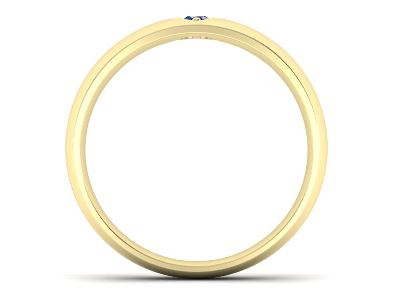 Złoty pierścionek z szafirem żółte złoto - p16052zsz - 2