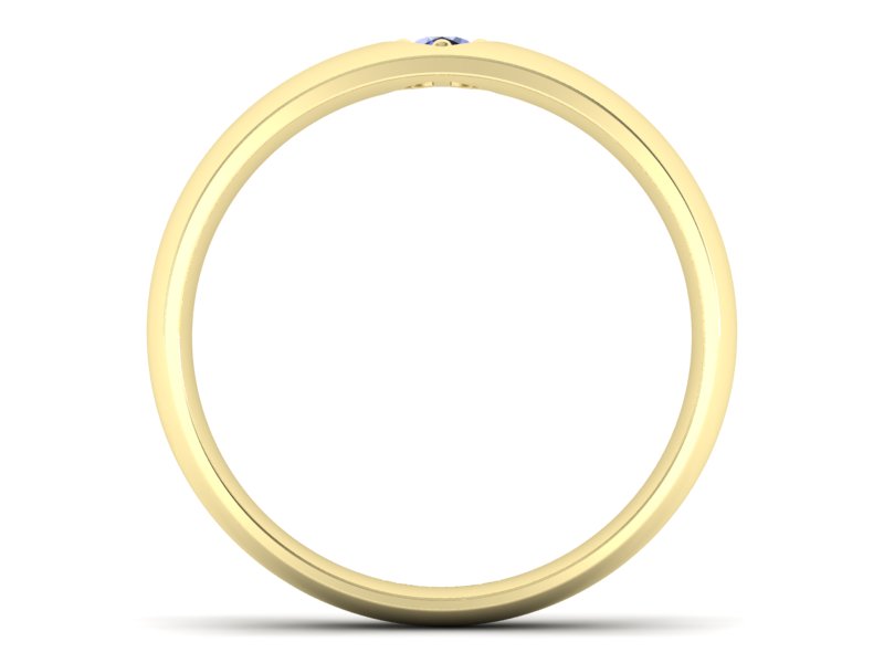 Złoty pierścionek z tanzanitem żółte złoto - p16052zt - 2