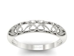 Złoty pierścionek białe złoto - p16054b