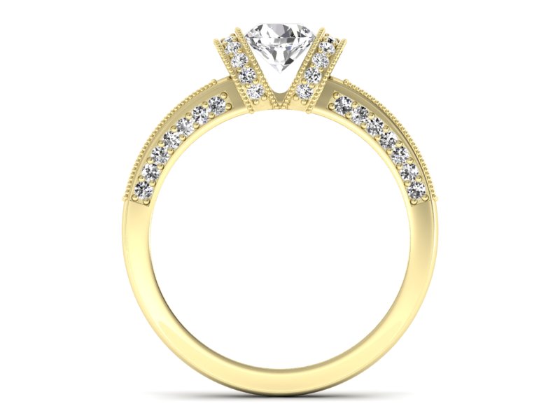 Pierścionek zaręczynowy z diamentami złoto 585 - p16061z - 2