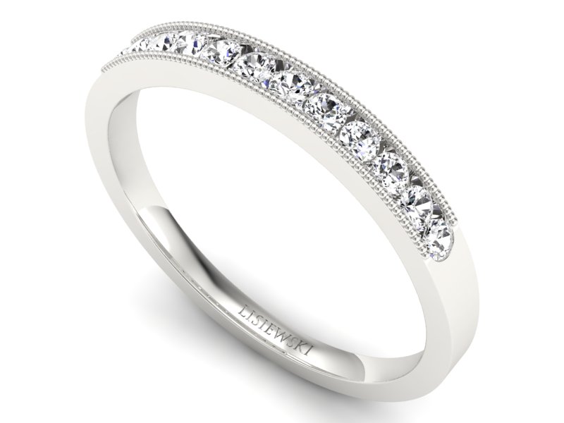 Pierścionek z platyny z brylantami - p16062pt - 3