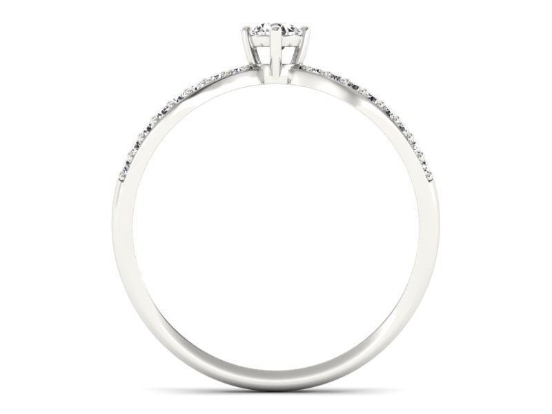 Pierścionek zaręczynowy z brylantami - p16067b - 2