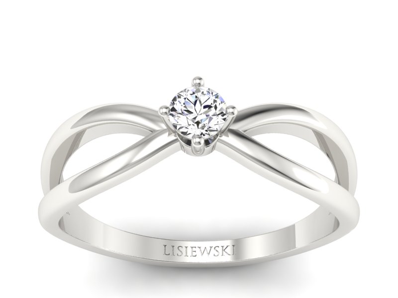 Pierścionek z palladu z brylantem próba 850 - p16069pll - 1