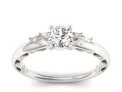 Pierścionek zaręczynowy z brylantami białe złoto - p16073b