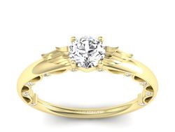 Pierścionek zaręczynowy z brylantami złoto 585 - p16073z