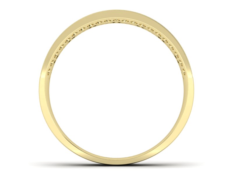 Obrączka z brylantami żółte złoto próba 585 - p16077z - 2