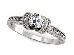 Pierścionek zaręczynowy z diamentami złoto 585 - p16079b