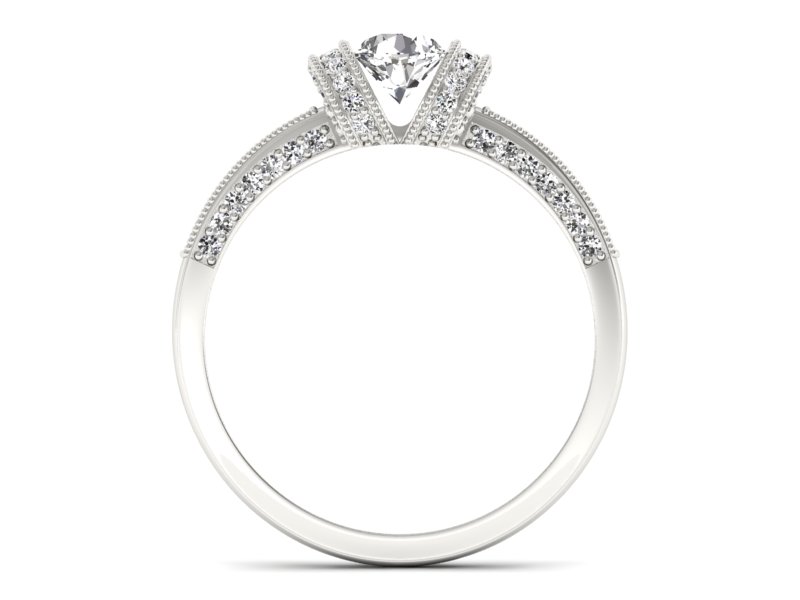 Pierścionek zaręczynowy z diamentami złoto 585 - p16079b - 2