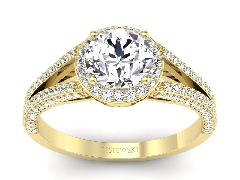 Pierścionek zaręczynowy z brylantami - p16082z - 1