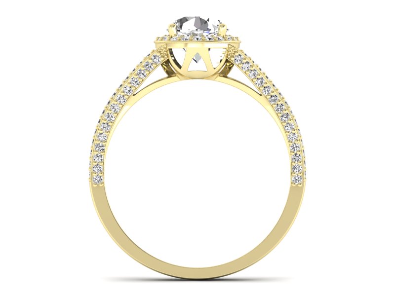 Pierścionek zaręczynowy z brylantami - p16082z - 2