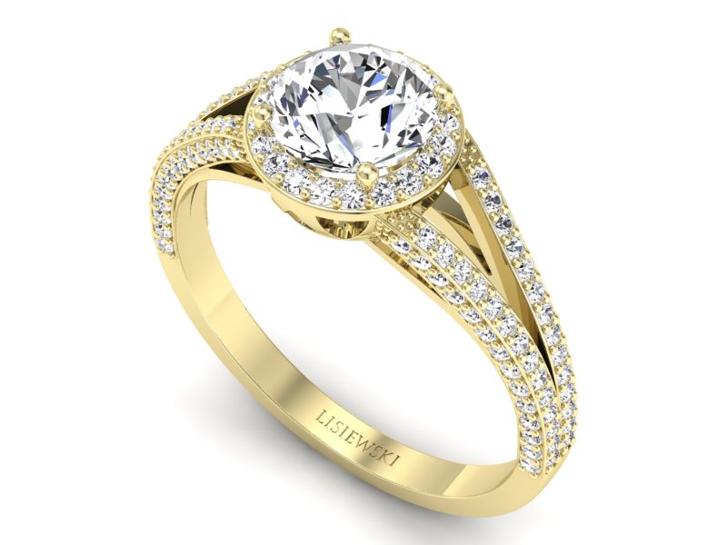 Pierścionek zaręczynowy z brylantami - p16082z - 3