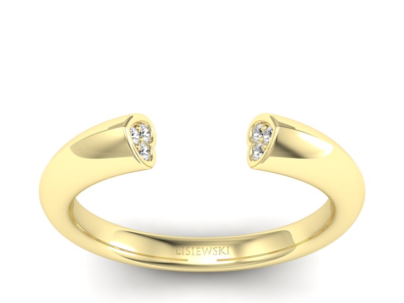 Złoty Pierścionek z brylantami żółte złoto 585 - p16084z - 1