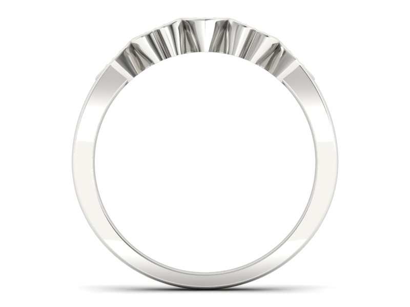 Pierścionek zaręczynowy z diamentami białe złoto - p16088b - 2