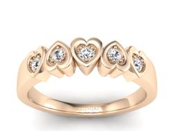 Pierścionek zaręczynowy z brylantami różowe złoto - p16088c
