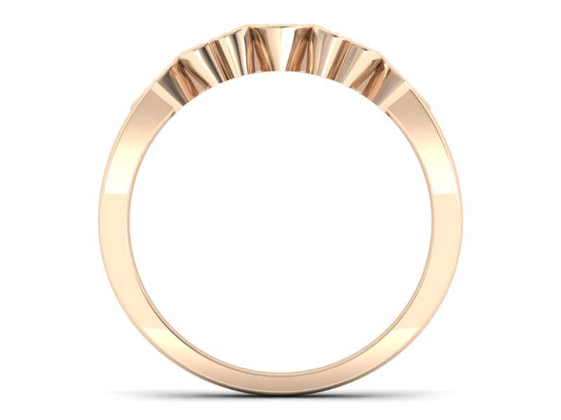 Pierścionek zaręczynowy z brylantami różowe złoto - p16088c - 2