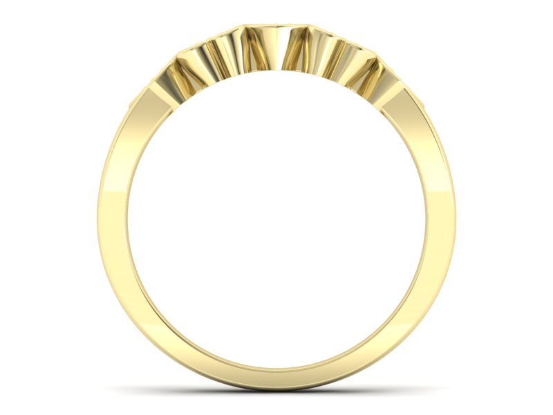 Złoty pierścionek z diamentami żółte złoto 585 - p16088z - 2