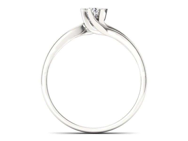 Złoty pierścionek zaręczynowy z brylantem - p16091b - 2