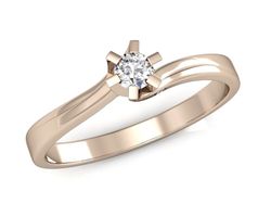 Pierścionek zaręczynowy z diamentem zloty 14k - p16092c