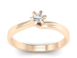 Pierścionek zaręczynowy z diamentem złoty - p16092c