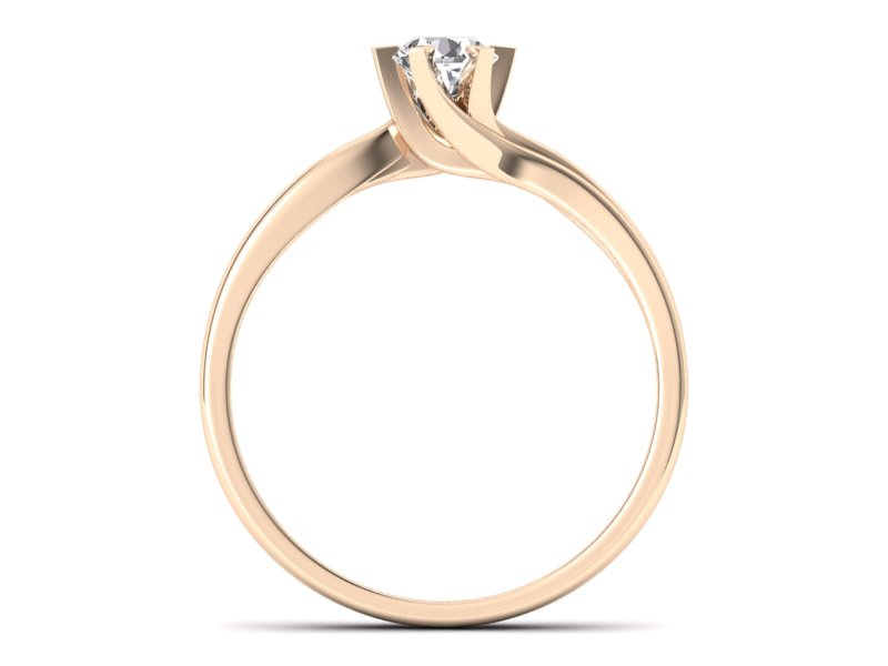 Pierścionek zaręczynowy z brylantem - p16093c - 2