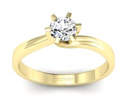 Złoty pierścionek z brylantem złoto próba 585 - p16094z