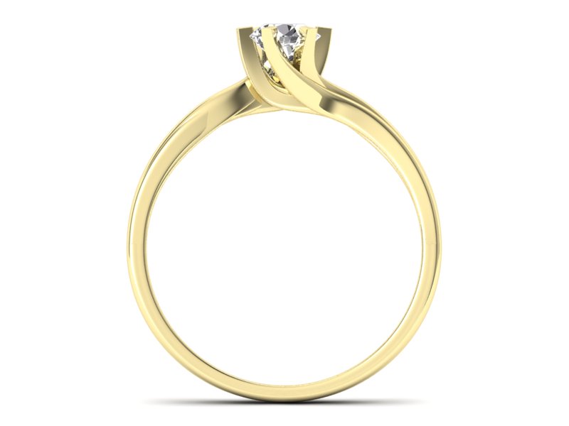 Złoty pierścionek z brylantem złoto próba 585 - p16094z - 2