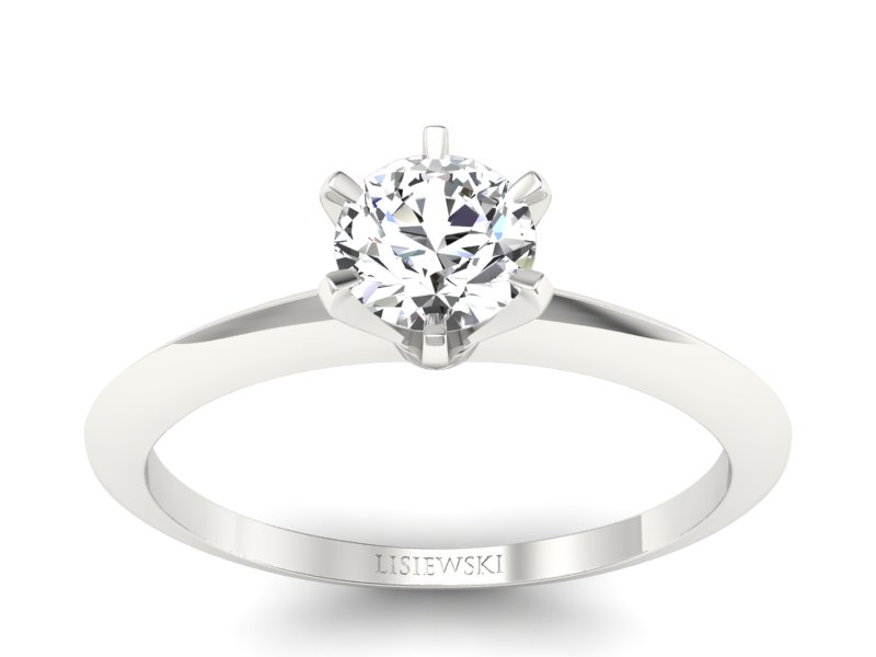 Pierścionek zaręczynowy z brylantem - p16097b - 1