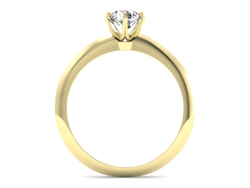 Pierścionek zaręczynowy z brylantem żółte złoto - p16097z - 2