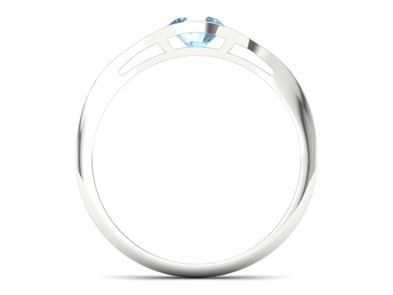 Złoty pierścionek z topazem białe złoto - p16101ba - 2