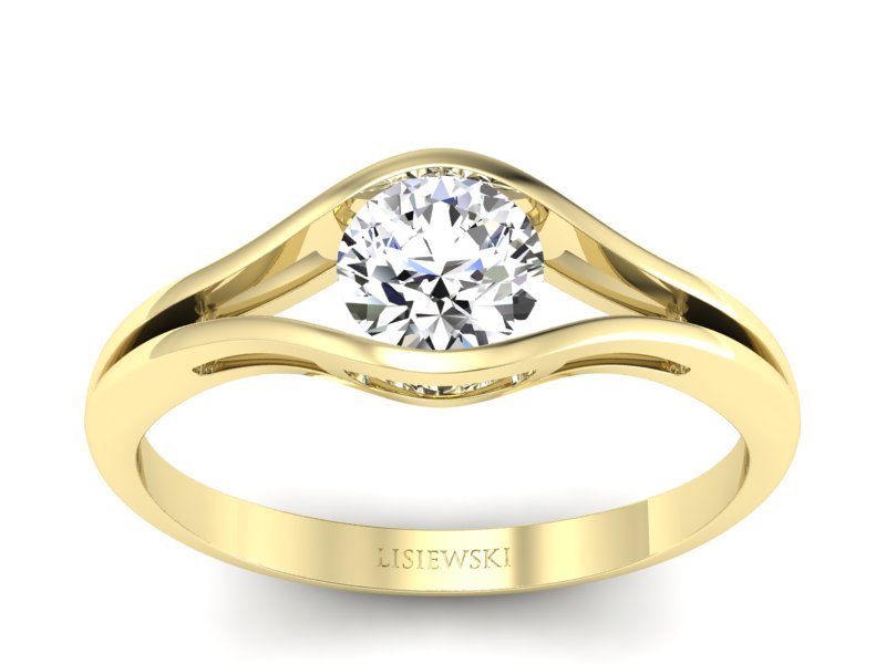 Pierścionek na zaręczyny z diamentem - p16101z - 1