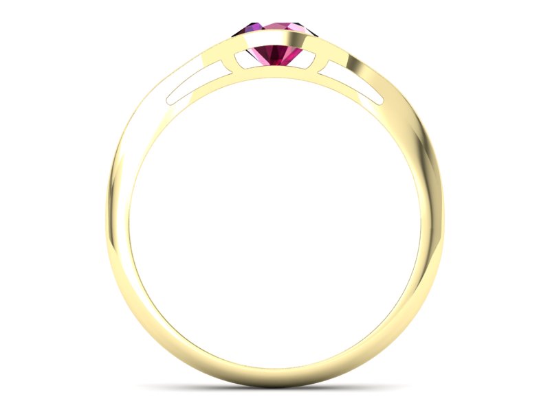 Złoty pierścionek z rubinem żółte złoto - p16101zr - 2