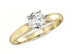 Pierścionek zaręczynowy z diamentem zloty 14k - p16103zb