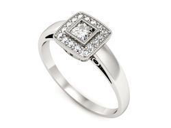 Pierścionek zaręczynowy z diamentami złoto 585 - p16105b