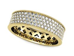 Obrączka z brylantami żółte złoto próba 585 - p16110z