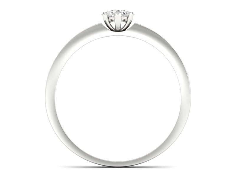 Złoty pierścionek z brylantami białe złoto - p16114b - 2