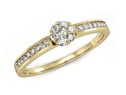 Pierścionek zaręczynowy z diamentami złoto 585 - p16114z