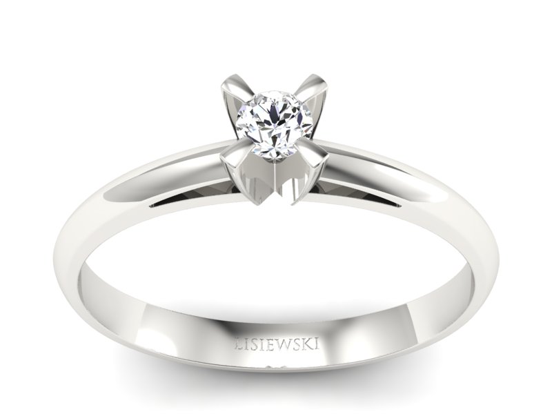 Pierścionek zaręczynowy z diamentem złoty - p16116b - 1