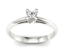 Pierścionek zaręczynowy z diamentem złoty - p16116b