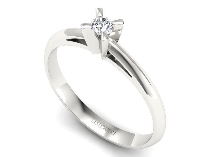 Pierścionek zaręczynowy z diamentem złoty - p16116b - 3