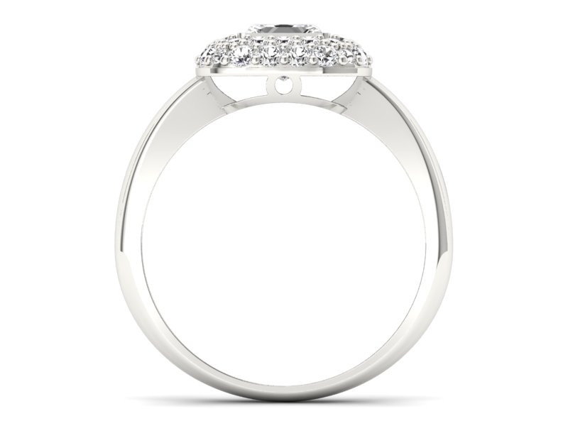 Pierścionek zaręczynowy z diamentami białe złoto - p16136b - 2