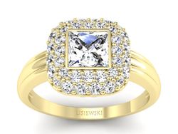 Pierścionek zaręczynowy z diamentami - p16136z