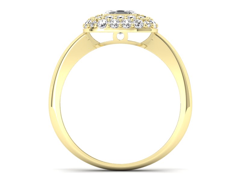 Pierścionek zaręczynowy z diamentami - p16136z - 2