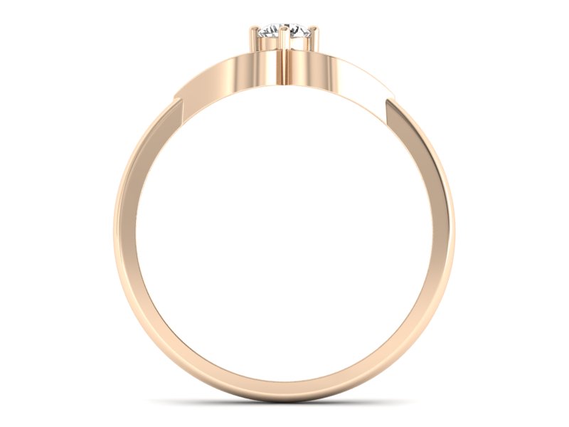 Złoty pierścionek z brylantem różowe złoto - p16142c - 2