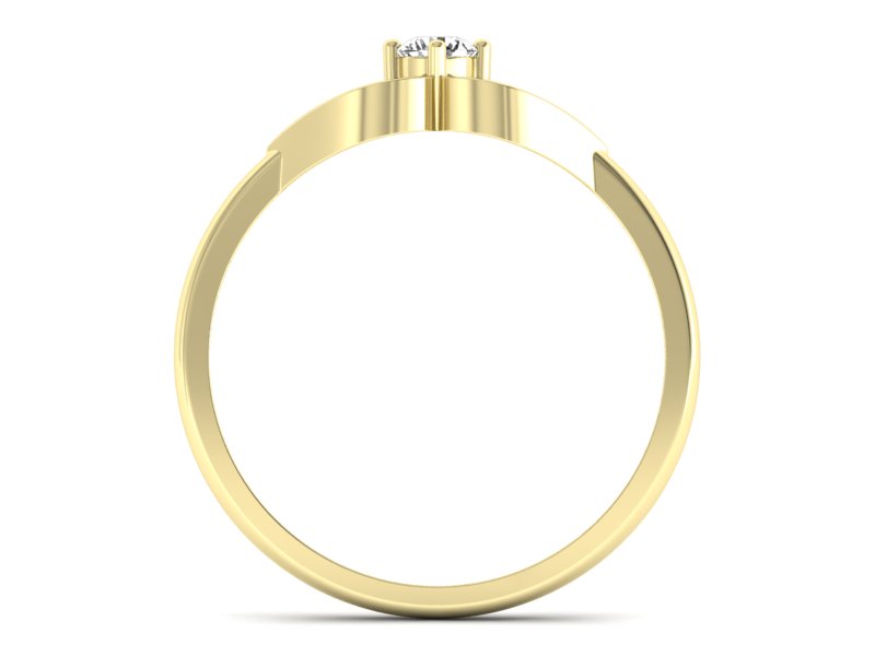 Złoty pierścionek z brylantem żółte złoto - p16142z - 2