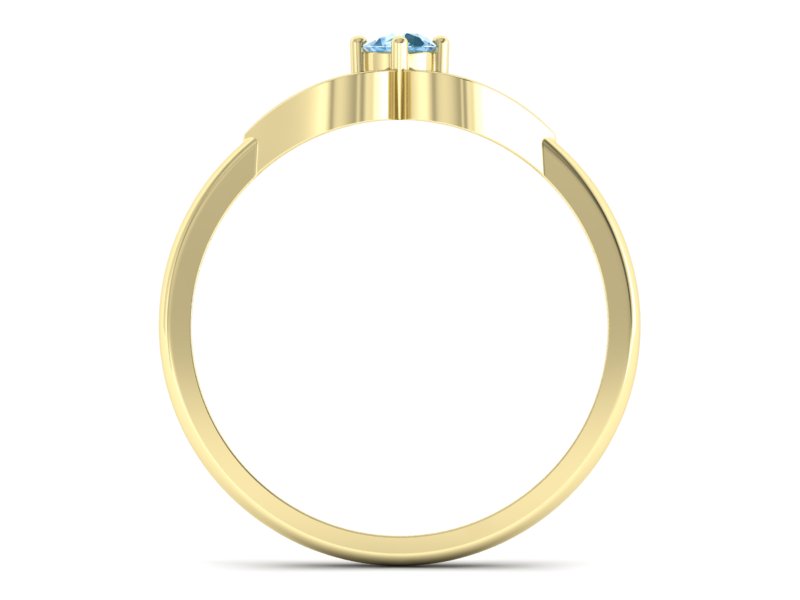 Złoty pierścionek z topazem żółte złoto - p16142za - 2